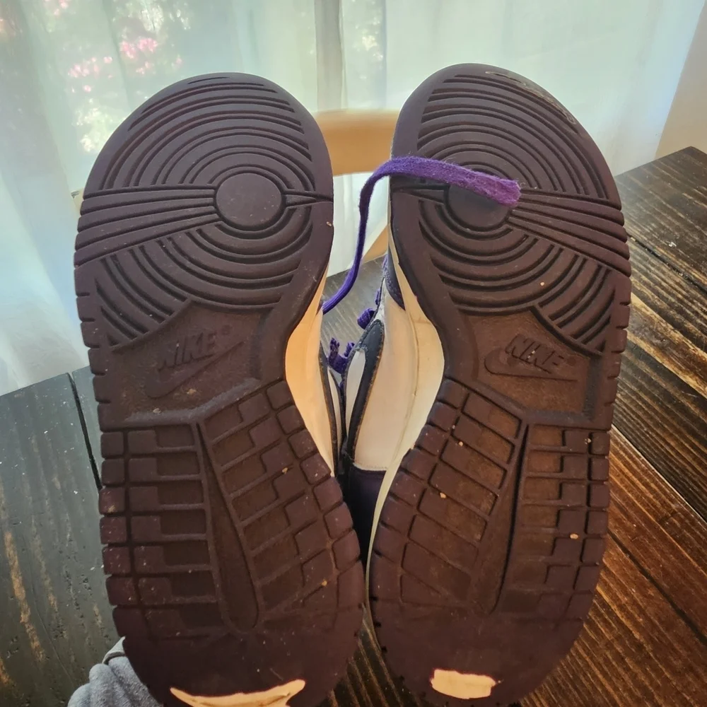 Nike High-Top Sneakers in Purple and Cream